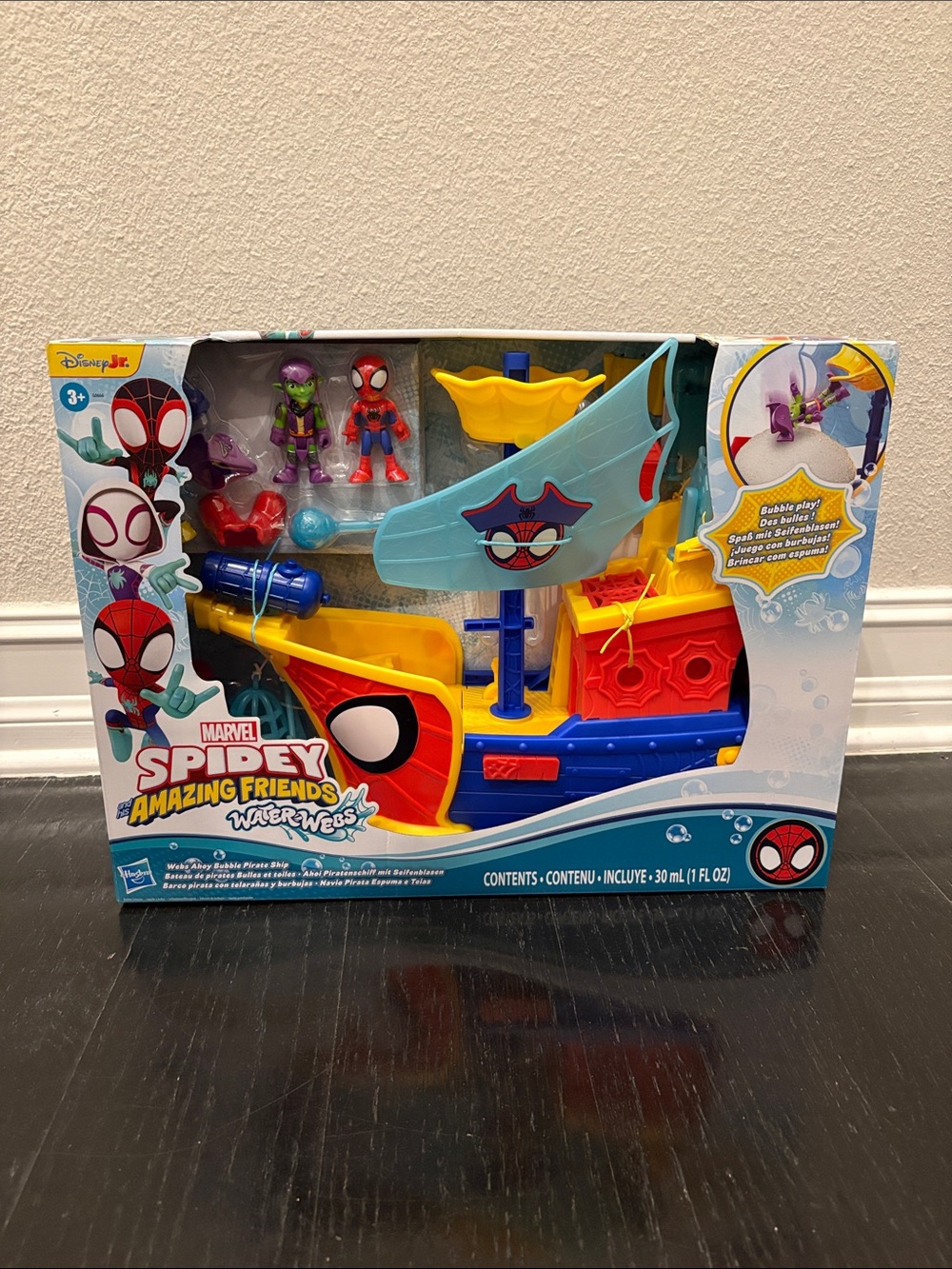 Marvel Spidey and His Amazing Friends WaterWebs - Webs Ahoy Bubble Pirate Ship